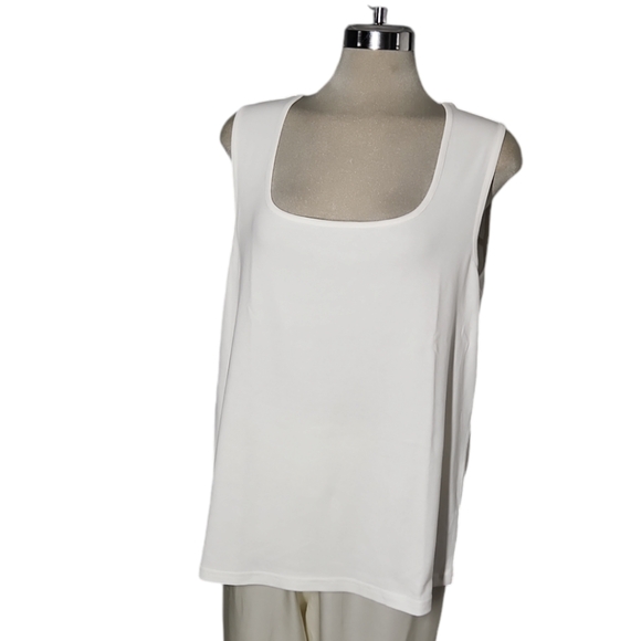Encode WHITE  Sleeveless 100% COTTON Top Size 2X - Picture 3 of 11